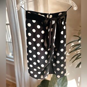 Valentino Silk Polka Dot Pencil Skirt
